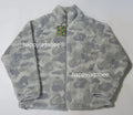 A BATHING APE TONAL SOLID CAMO METAL APE HEAD ONE POINT FLEECE JACKET