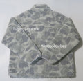 A BATHING APE TONAL SOLID CAMO METAL APE HEAD ONE POINT FLEECE JACKET