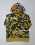 A BATHING APE BAPE KIDS 1ST CAMO SHARK ZIP HOODIE