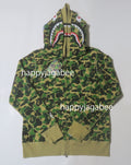 A BATHING APE ABC CAMO DOUBLUE SHARK FULL ZIP HOODIE