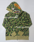 A BATHING APE ABC CAMO DOUBLUE SHARK FULL ZIP HOODIE