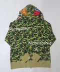 A BATHING APE ABC CAMO DOUBLUE SHARK FULL ZIP HOODIE