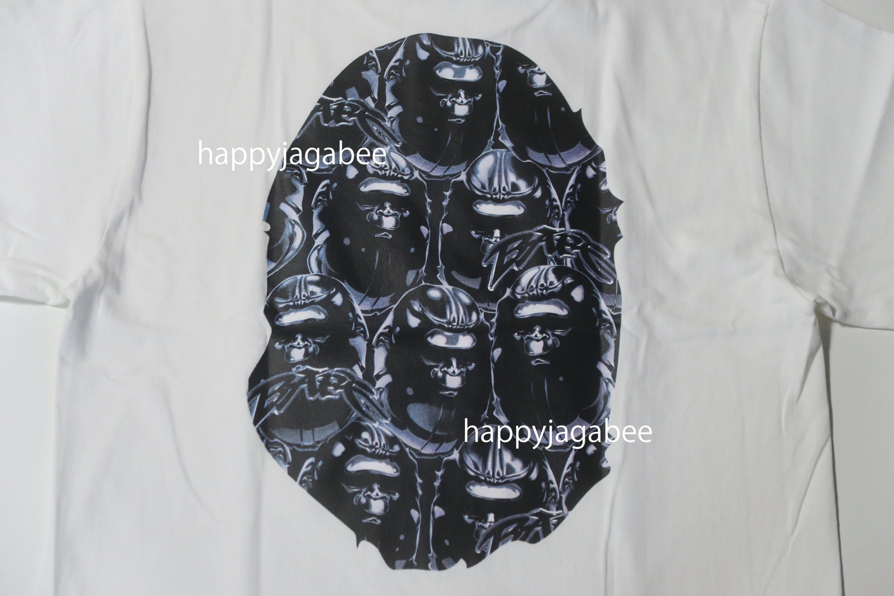 BAPE Graffiti Check Ape Head Tee Black Black