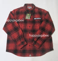 A BATHING APE FLANNEL CHECK TACTICAL SHIRT ( RELAXED FIT )
