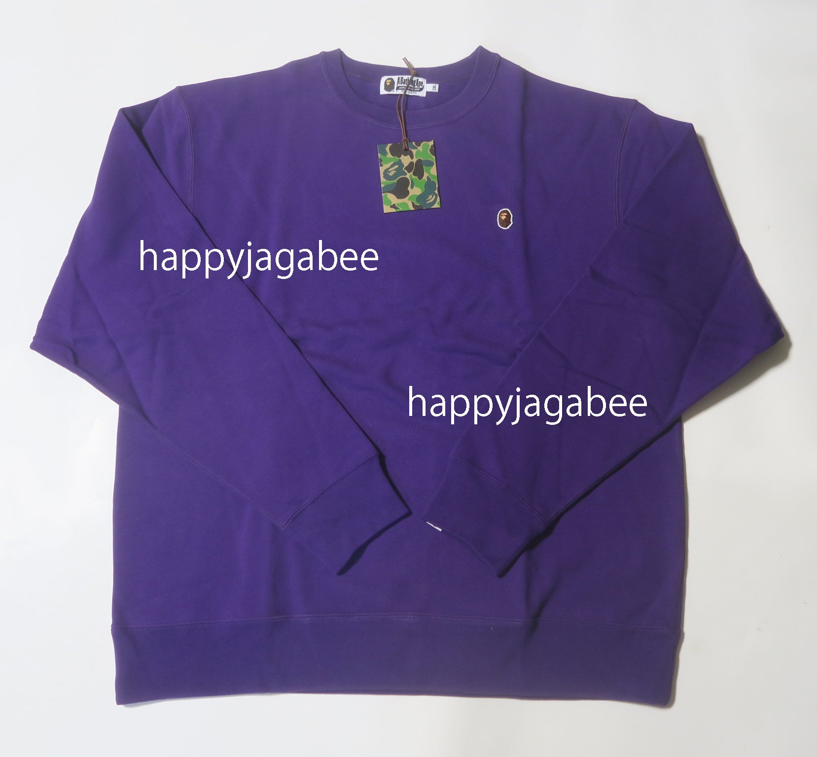 A BATHING APE APE HEAD ONE POINT RELAXED FIT CREWNECK 