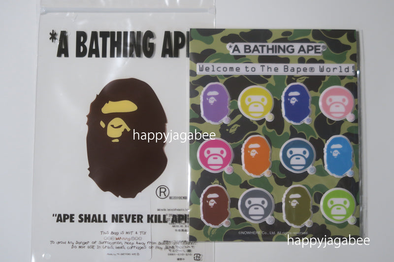 A BATHING APE BAPE PUFFY STICKER SET