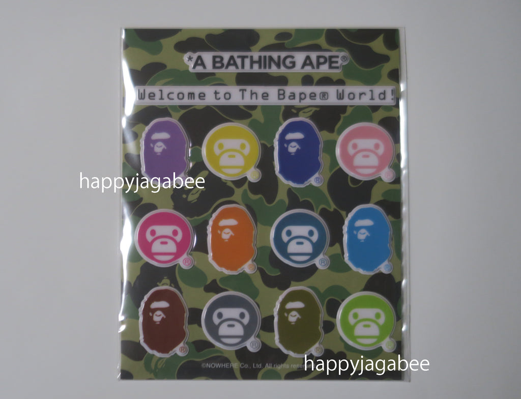 A BATHING APE BAPE PUFFY STICKER SET – happyjagabee store