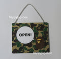 A BATHING APE ABC CAMO OPEN / CLOSED SIGNBOARD