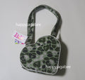 A BATHING APE - APEE LOGO HEART SHAPE BAG GRN