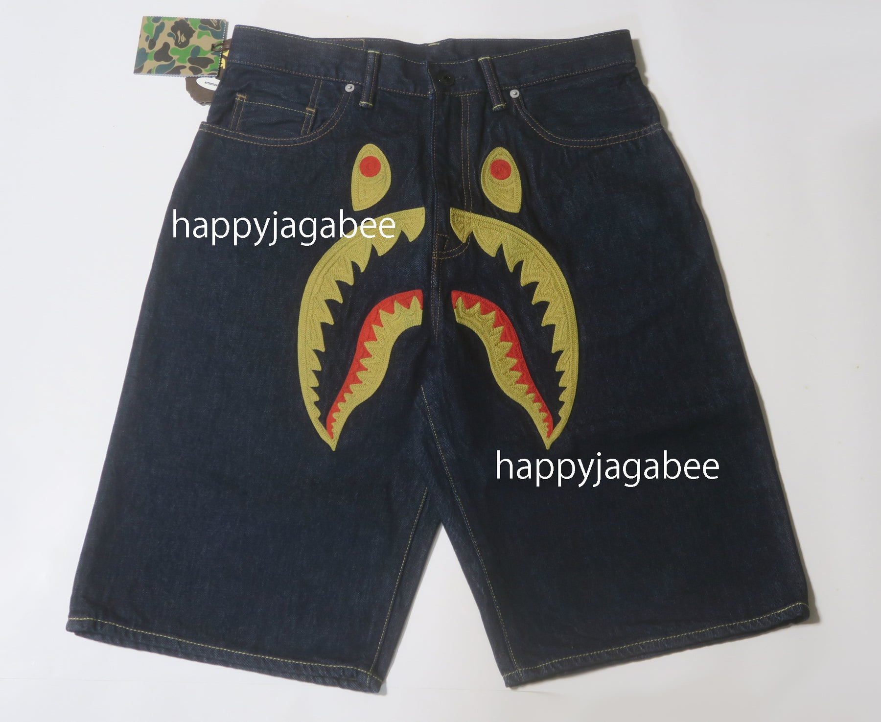 日本最級 A store happyjagabee – SHORTS DENIM SHARK APE BATHING パンツ