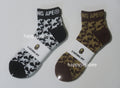 A BATHING APE STA HOUNDSTOOTH JACQUARD SHORT SOCKS
