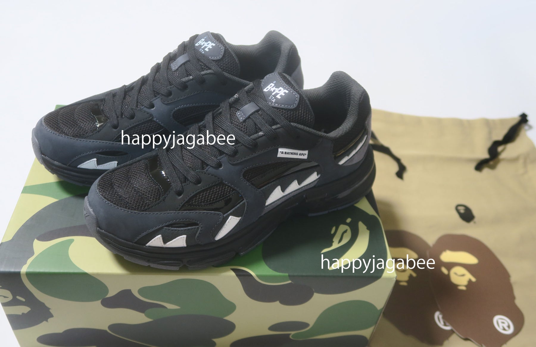 2個 SHARK STA サイズ L SALE !!!! A BATHING APE SHARK STA – happyjagabee store