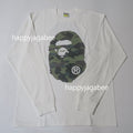 A BATHING APE 1ST CAMO BIG APE HEAD L/S TEE