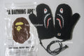 A BATHING APE Ladies' SHARK BOA MITTENS