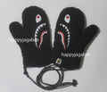 A BATHING APE Ladies' SHARK BOA MITTENS