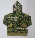 A BATHING APE BAPE KIDS ABC CAMO SHARK ZIP HOODIE