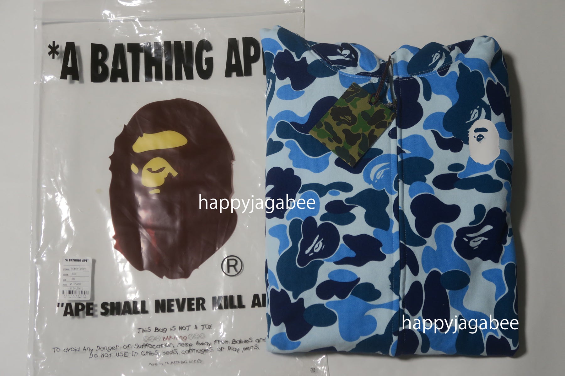A BATHING APE ABC CAMO LOGO RIB FULL ZIP HOODIE