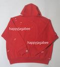 A BATHING APE DESTROYED COLLEGE RELAXED FIT LAYERED PULLOVER HOODIE