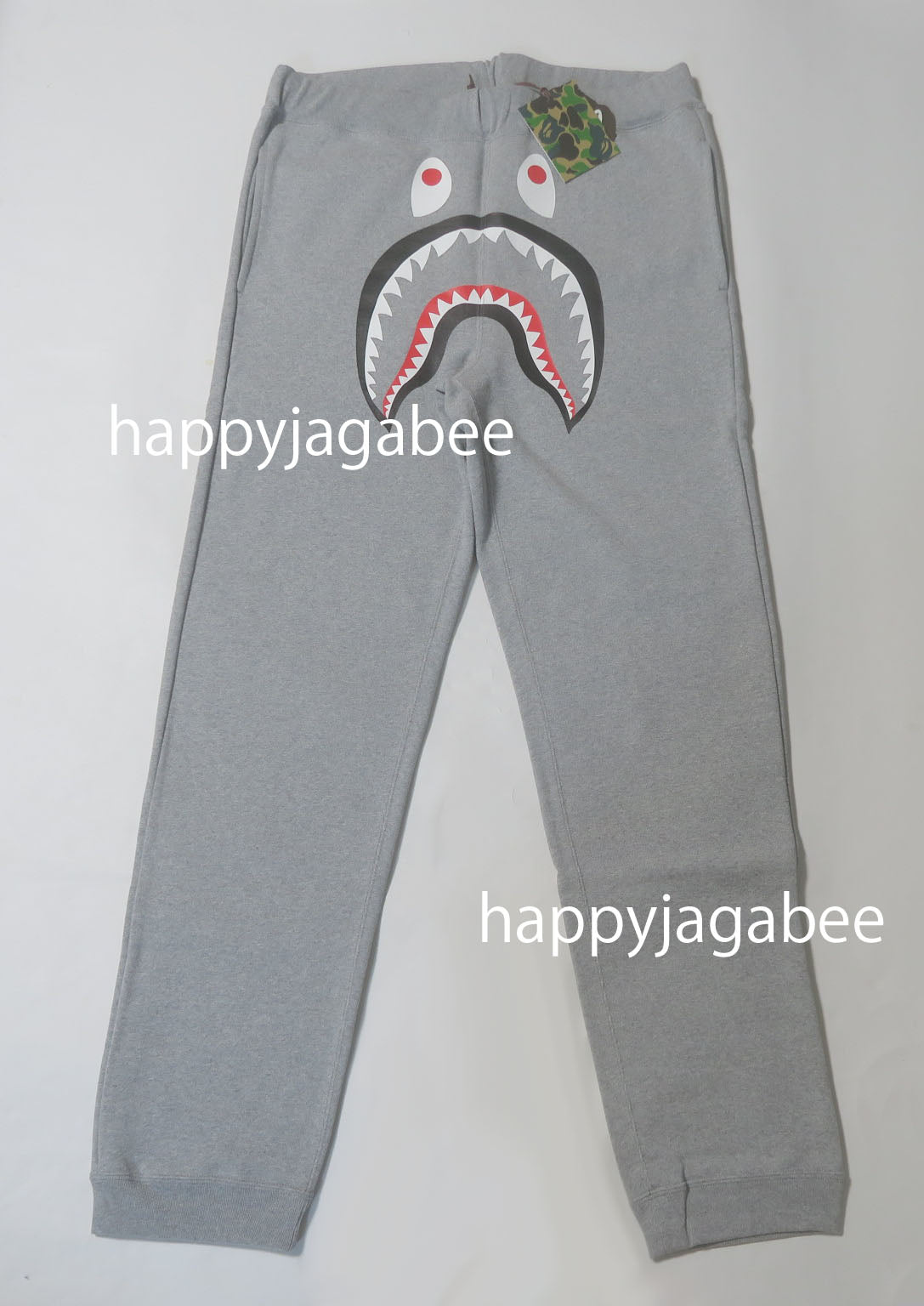 A Bathing Ape Men ABC Camo Side Shark Sweat Shorts green