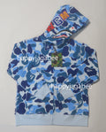 A BATHING APE BAPE KIDS ABC CAMO SHARK ZIP HOODIE