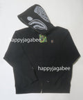 A BATHING APE ONE POINT APE HEAD SHARK RELAXED FIT FULL ZIP HOODIE