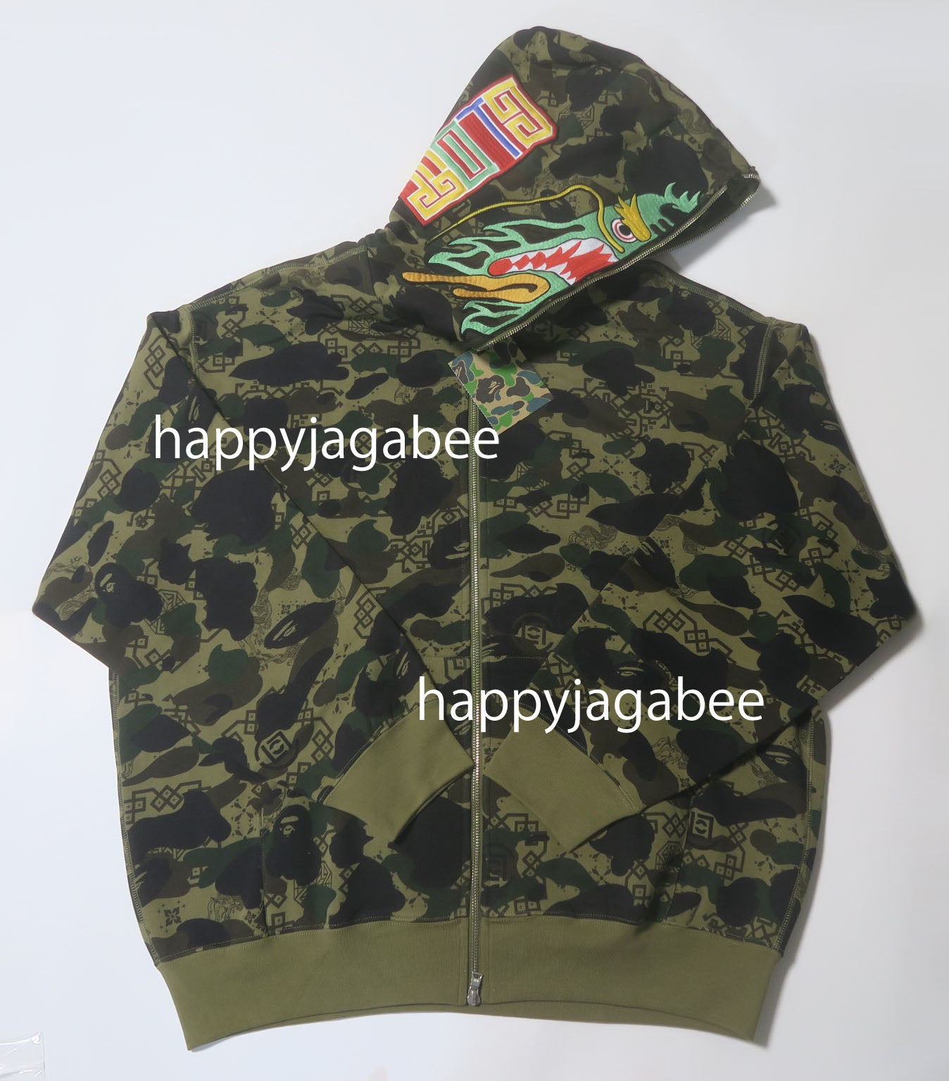 BAPE® x CLOT - Camo Shark Crewneck (Olive) – JUICESTORE