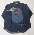 A BATHING APE STA APE HEAD RELAXED FIT DENIM L/S SHIRTS