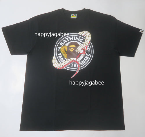 A BATHING APE YEAR OF THE SNAKE TEE Black