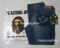 A BATHING APE STA PATCH WORK LOOSE FIT DENIM PANTS