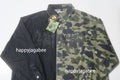 A BATHING APE 1ST CAMO BLOCKING DESTORYED HEAVY WASH LOGO L/S SHIRT