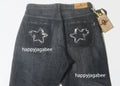 A BATHING APE STA PATCH WORK LOOSE FIT DENIM PANTS