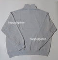 A BATHING APE COLLEGE MONOGRAM LOGO HALF ZIP RELAXED FIT CREWNECK SWEAT SHIRT