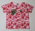 A BATHING APE BAPE KIDS ABC CAMO APE & MILO ONE POINT TEE