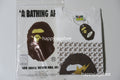 A BATHING APE STA HOUNDSTOOTH APE HEAD TEE