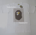 A BATHING APE STA HOUNDSTOOTH APE HEAD TEE