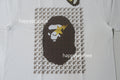 A BATHING APE STA HOUNDSTOOTH APE HEAD TEE