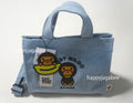 A BATHING APE BABY MILO STORE BABY MILO DENIM SMALL TOTE BAG