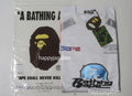 A BATHING APE FLAME PATTERN MULTI LOGO RELAXED FIT FOOTBALL JERSEY
