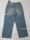 A BATHING APE LINE CAMO JACQUARD ONE POINT RELAXED FIT 13oz DENIM PANTS