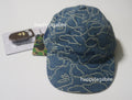 A BATHING APE LINE CAMO JACQUARD MULTI LOGO DENIM CAP