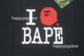 A BATHING APE BAPE LOGO INSIDE OUT RELAXED FIT TEE