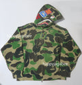 A BATHING APE ABC CAMO CROCHET RELAXED FIT SHARK FULL ZIP HOODIE