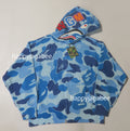 A BATHING APE ABC CAMO CROCHET RELAXED FIT SHARK FULL ZIP HOODIE