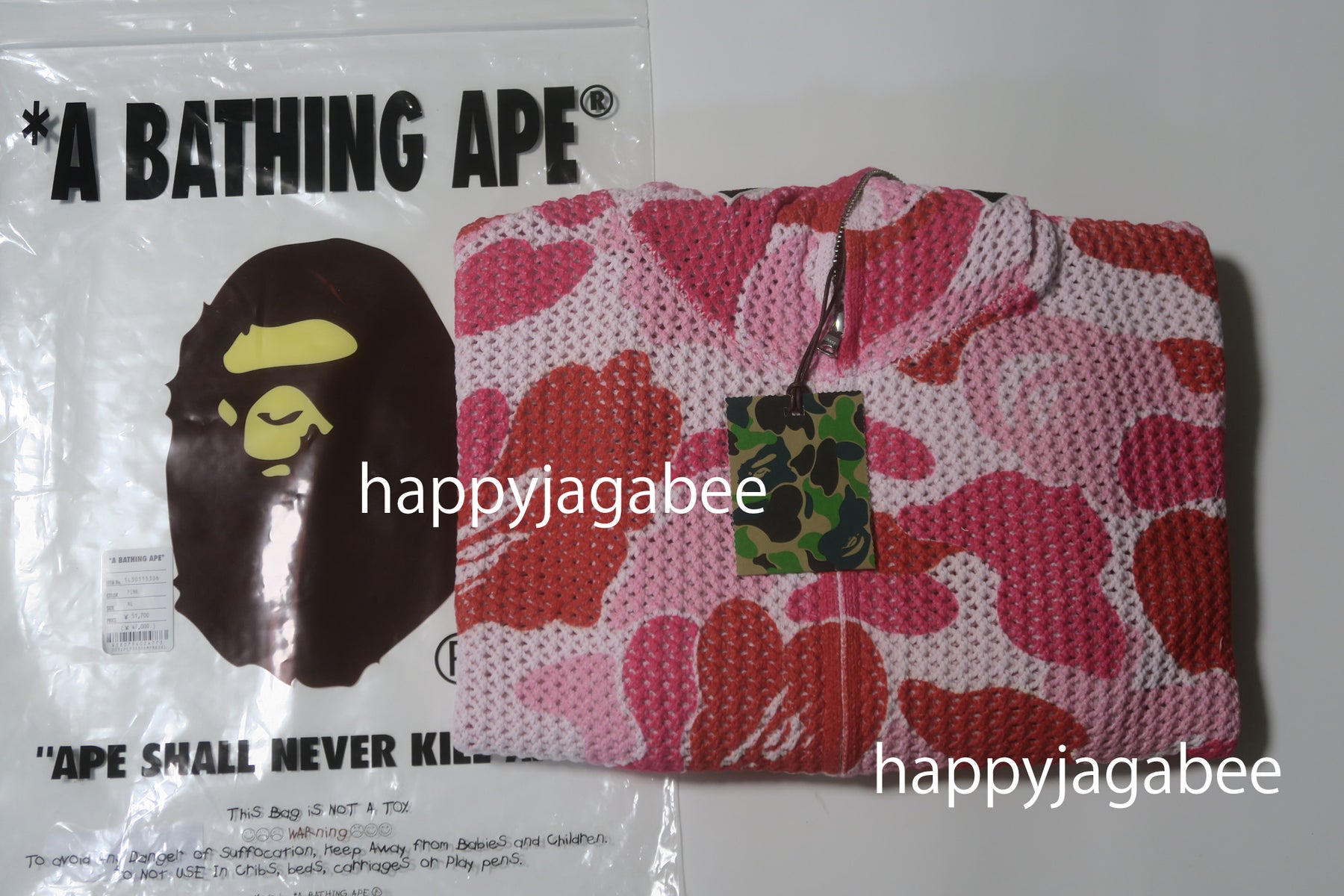 A BATHING APE ABC CAMO CROCHET RELAXED FIT SHARK FULL ZIP