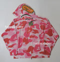 A BATHING APE ABC CAMO CROCHET RELAXED FIT SHARK FULL ZIP HOODIE