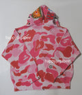 A BATHING APE ABC CAMO CROCHET RELAXED FIT SHARK FULL ZIP HOODIE