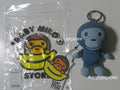 A BATHING APE BABY MILO STORE BABY MILO PLUSH DENIM DOLL KEYCHAIN