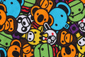 A BATHING APE BAPE KIDS MILO ALL FRIENDS TEE