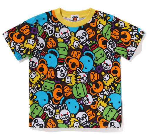 A BATHING APE BAPE KIDS MILO ALL FRIENDS TEE