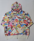 A BATHING APE BAPE x KIDSUPER CAMO SHARK FULL ZIP HOODIE